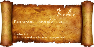 Kerekes Leonóra névjegykártya