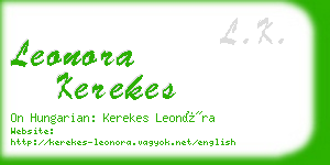 leonora kerekes business card